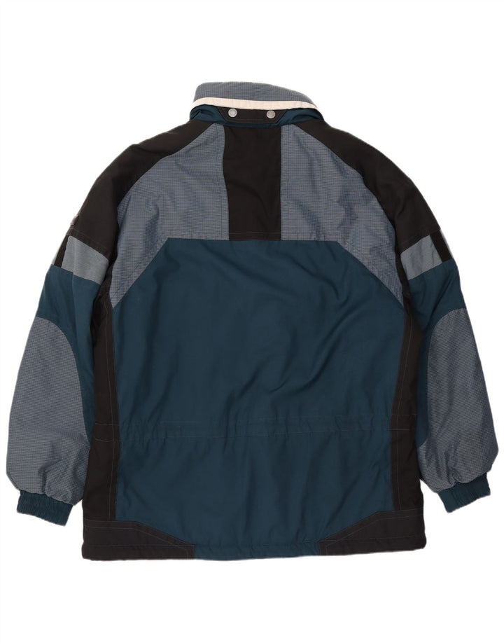 C&A Chaqueta cortavientos con cremallera para hombre UK 44 2XL Azul Colorblock Poliéster Invierno