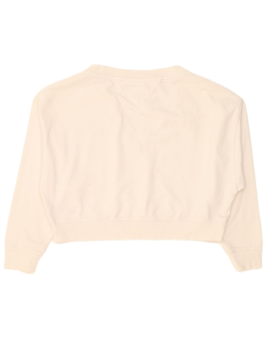 Tommy Hilfiger Sudadera corta de gran tamaño para mujer UK 10 Small White