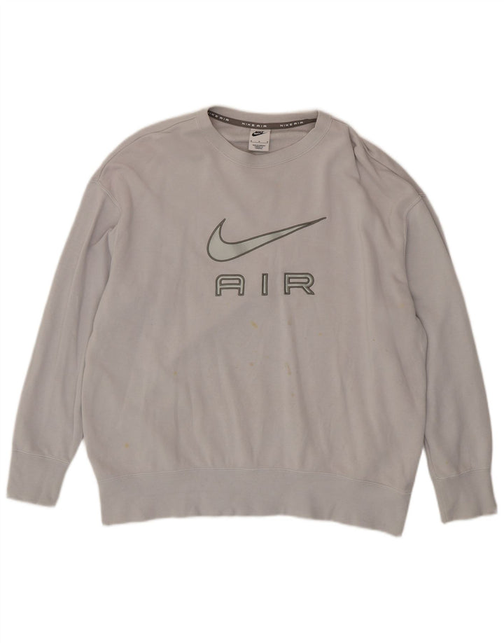 Nike - Sudadera gráfica para mujer, talla 40, algodón gris medio