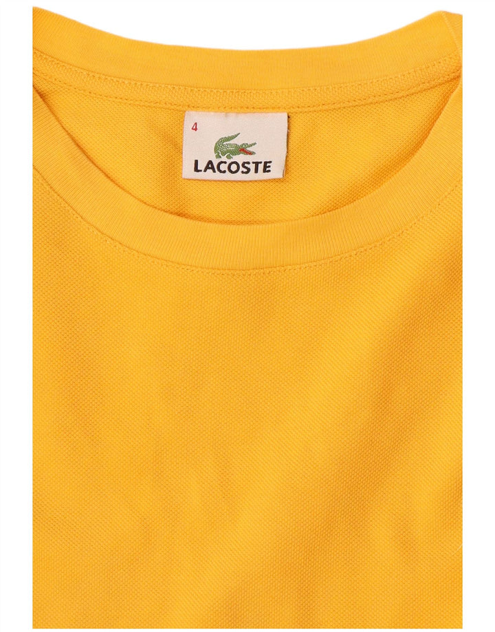 Camiseta Lacoste para hombre talla superior 4 algodón amarillo mediano