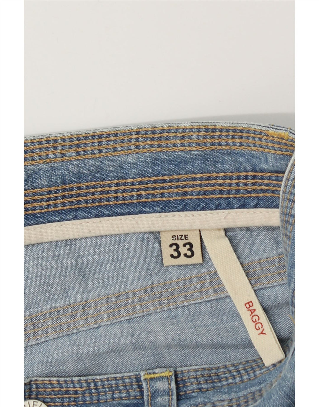 Rifle Pantalones cortos de mezclilla holgados para hombre W33 Algodón azul medio