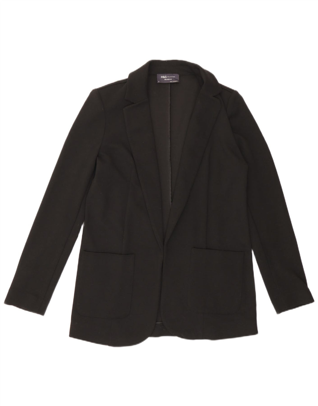 Marks & Spencer Chaqueta tipo blazer abierta y relajada para mujer UK 8 Small Black
