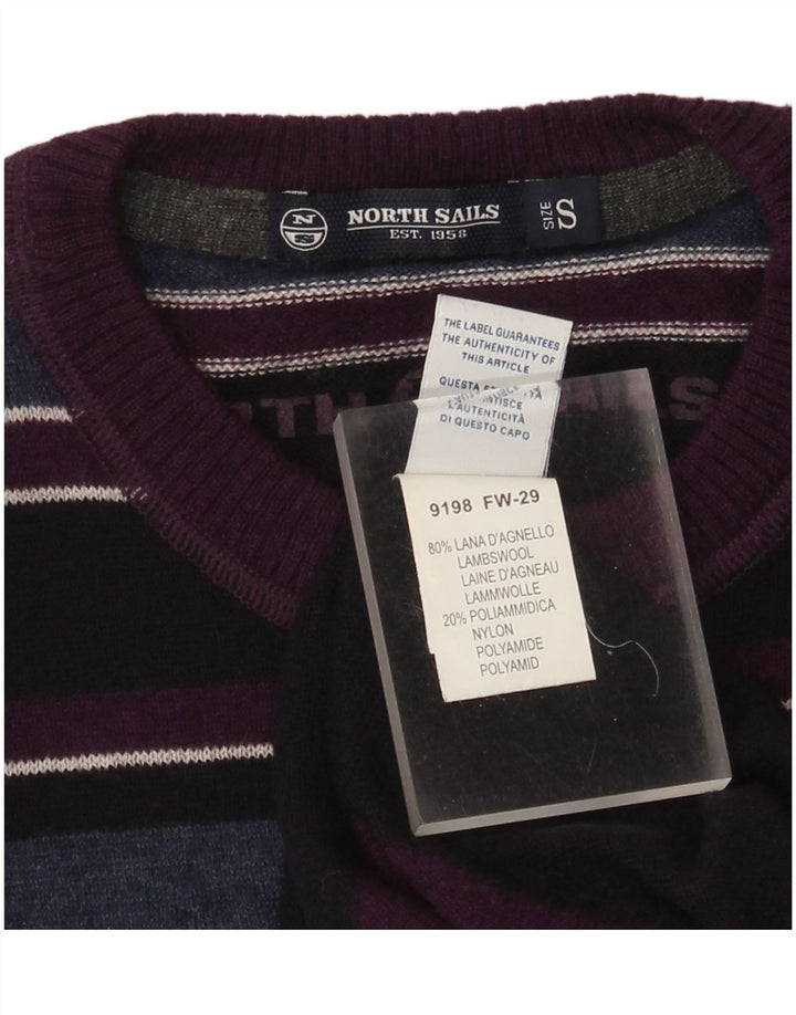 North Sails Jersey De Cuello Redondo Para Hombre Pequeño De Lana A Rayas Multicolor