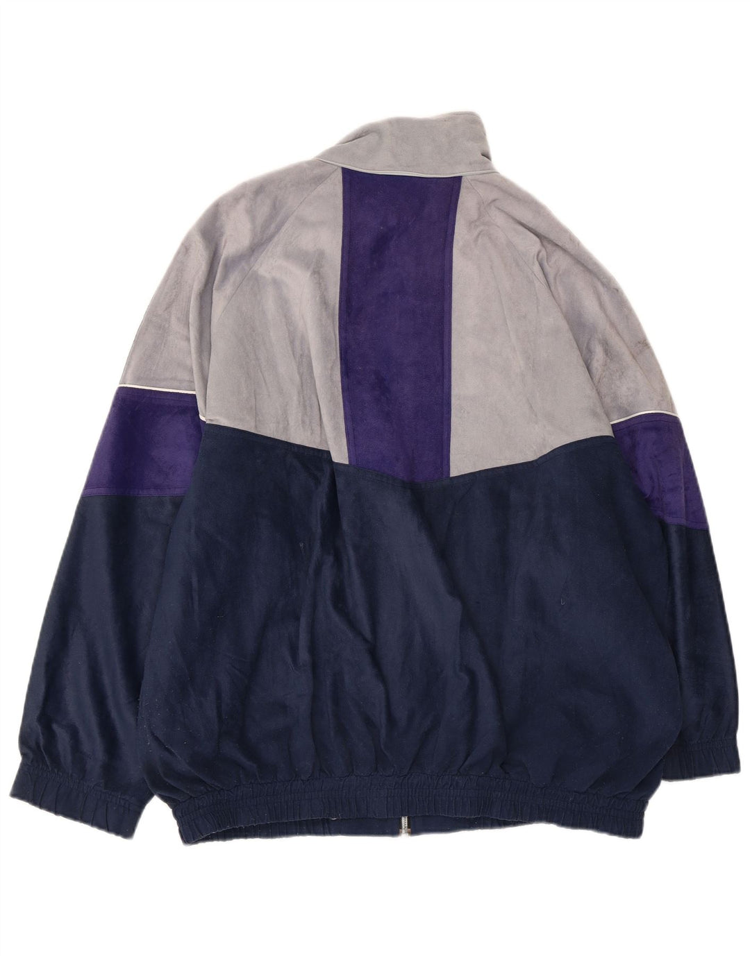 ASICS Chaqueta superior de chándal con gráfico para hombre IT 50 Medium Azul marino Colorblock