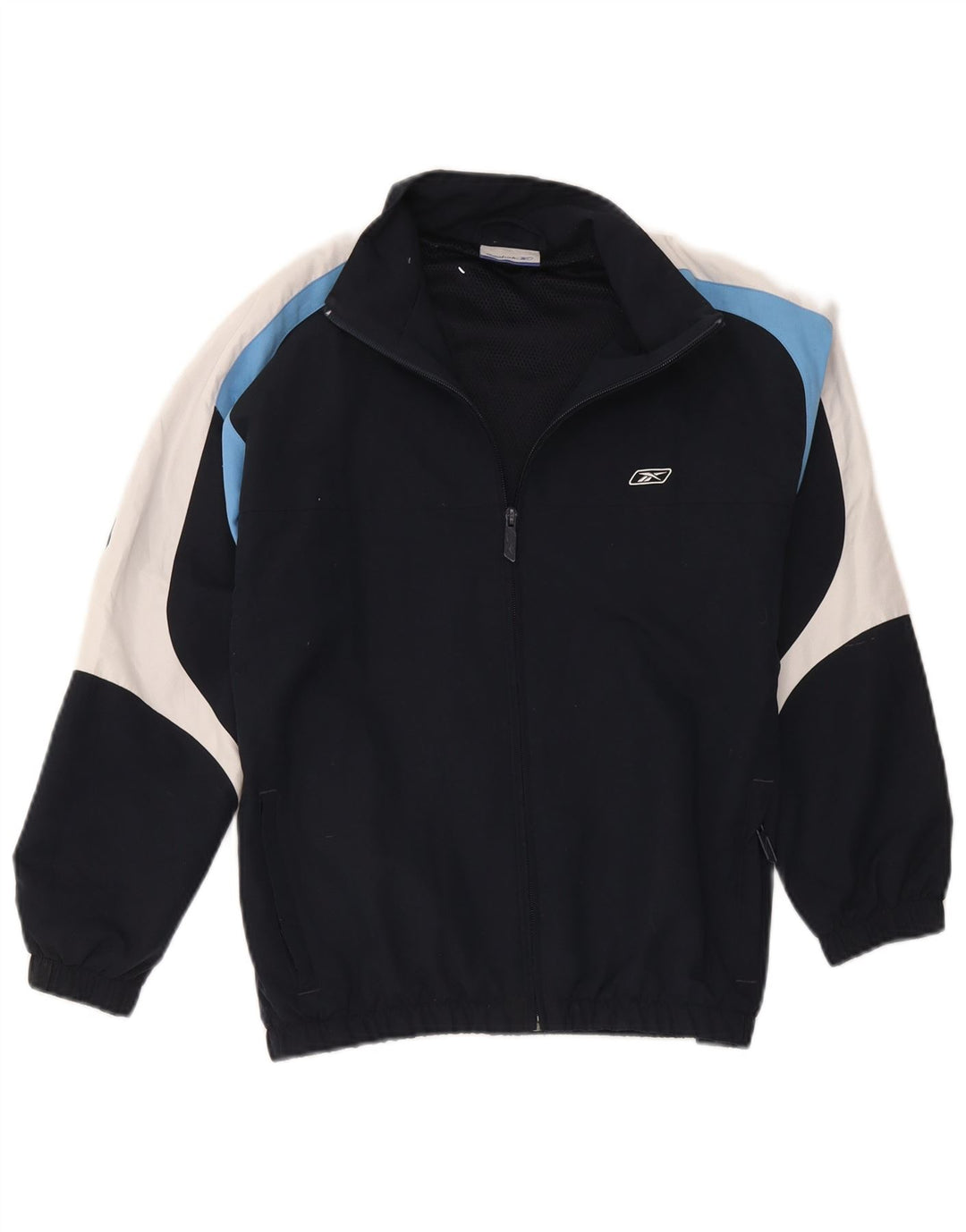 Reebok Chaqueta de chándal para niño 13-14 años Azul Marino Colorblock