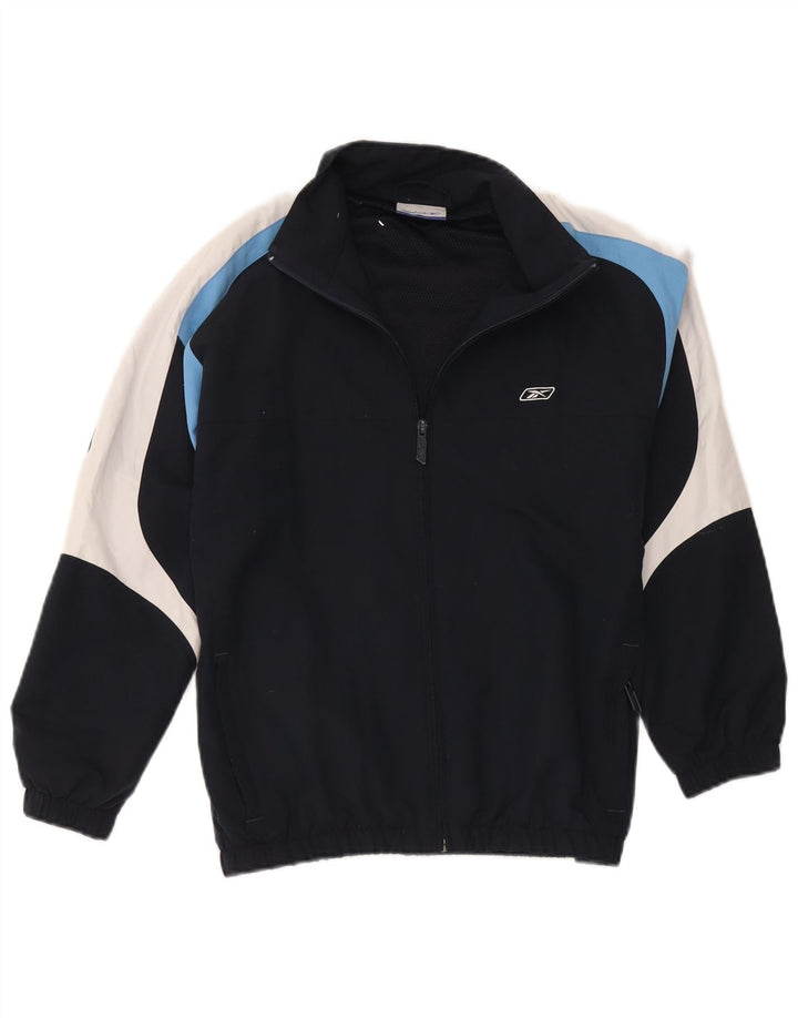 Reebok Chaqueta de chándal para niño 13-14 años Azul Marino Colorblock