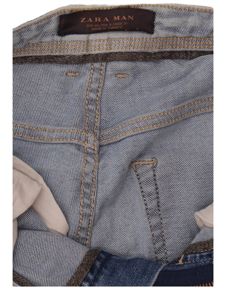 Zara Vaqueros Slim para Hombre EU 40 Medium W31 L31 Azul