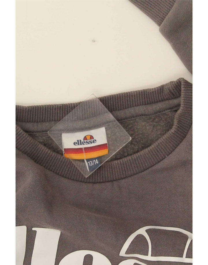 Ellesse Sudadera con gráfico para niños 13-14 años Gris
