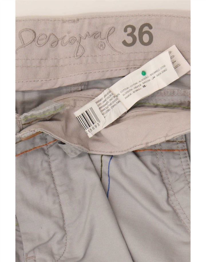 Desigual Shorts Cargo Gráficos Para Hombre W36 Algodón A Cuadros Gris Grande