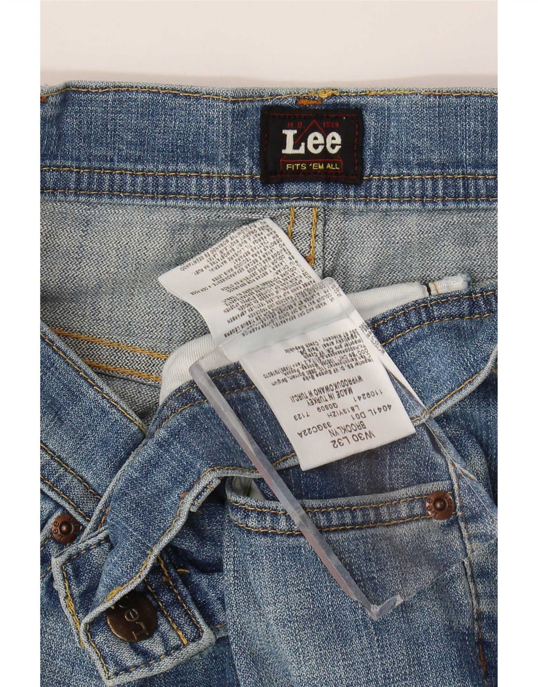 Lee Vaqueros Rectos Brooklyn Para Hombre W30 L32 Algodón Azul