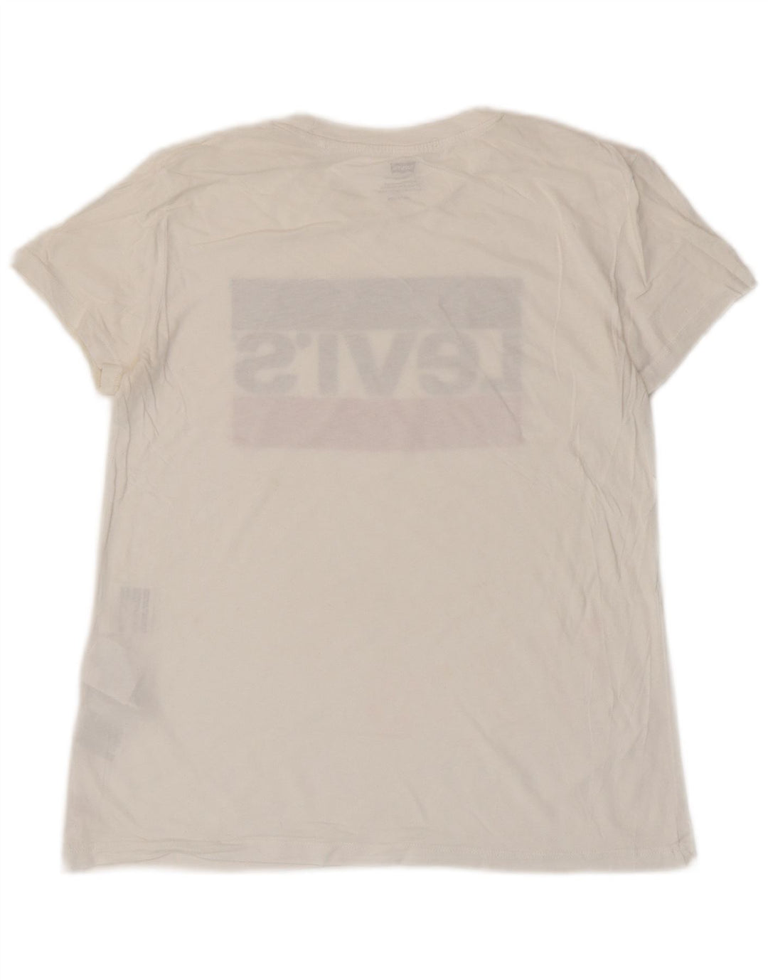 LEVI'S Camiseta gráfica extragrande para mujer UK 6 XS Algodón blanco