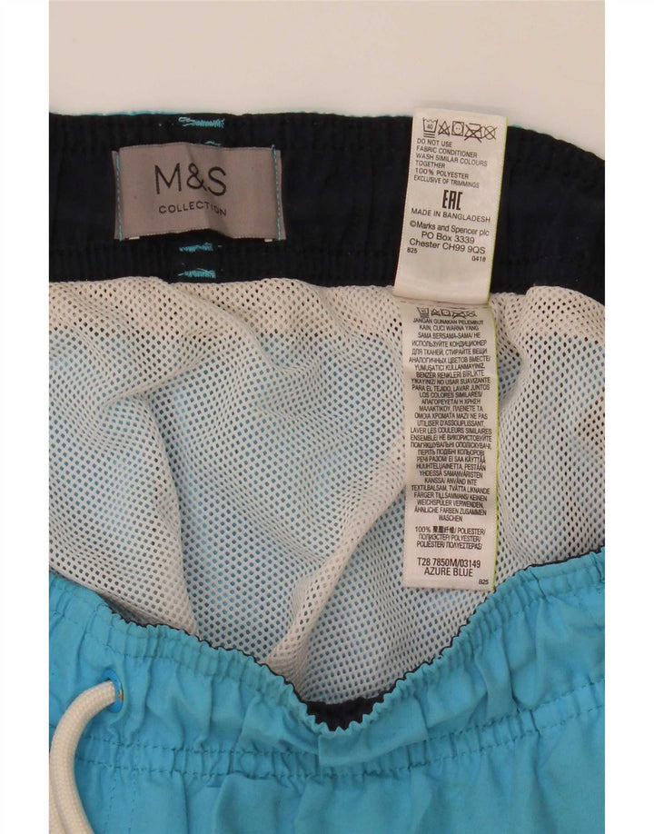 Marks & Spencer - Bañador para hombre, talla grande, poliéster azul