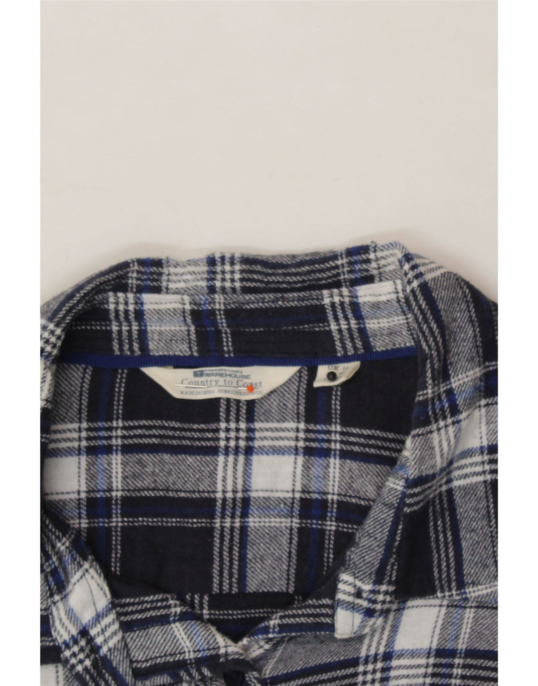 MOUNTAIN WAREHOUSE Womens Flannel Shirt UK 14 Large Navy Blue Check Vintage Mountain Warehouse and Second-Hand Mountain Warehouse from Messina Hembry 