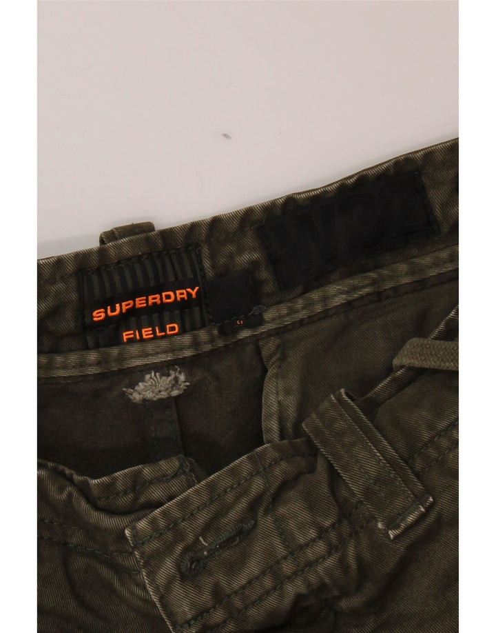 SUPERDRY Shorts cargo para hombre W32 Medium Khaki Cotton