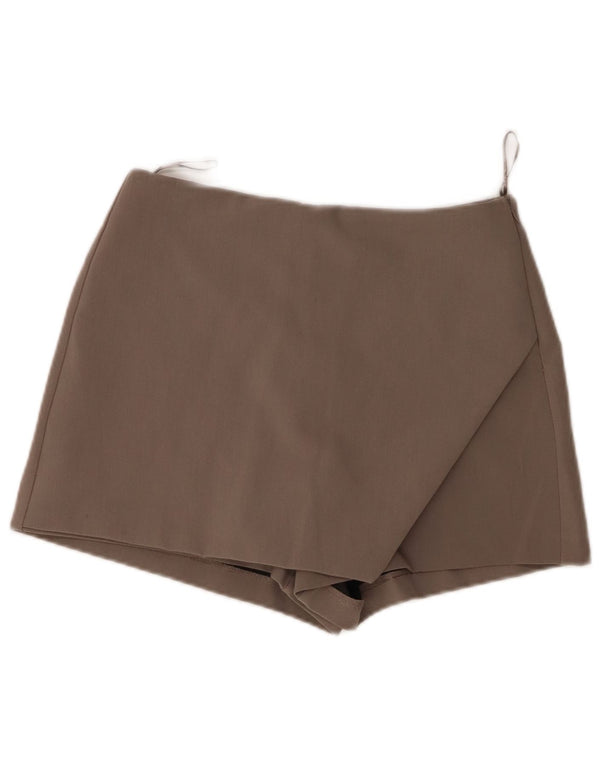Zara Mujer Falda Pantalón Corto UK 42 Gris Medio