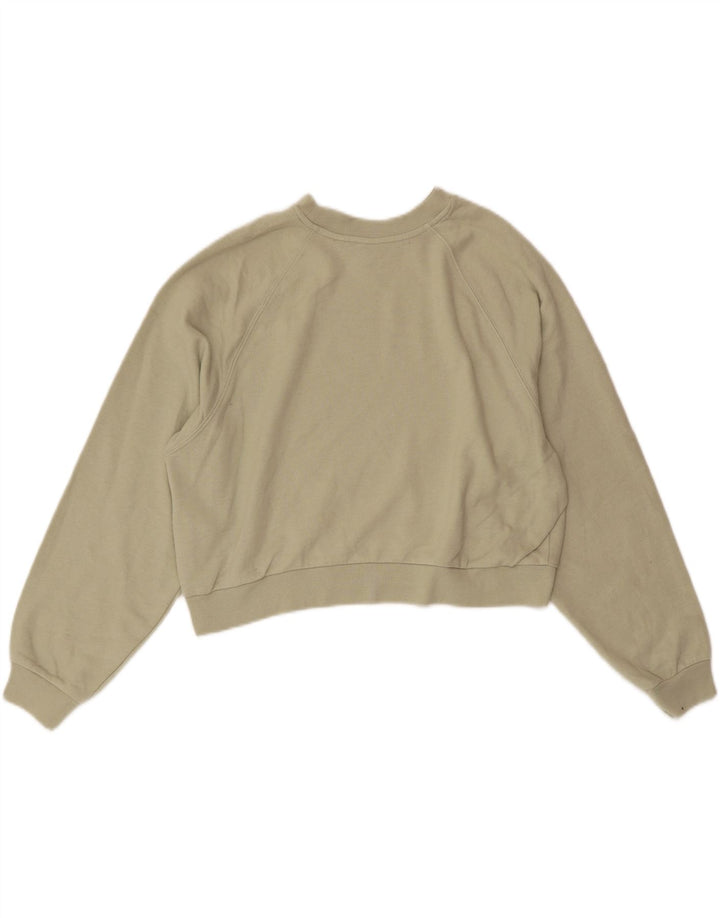LEVI'S Womens Oversized Crop Sweatshirt Jumper UK 14 Medium Green Cotton Vintage Levi's and Second-Hand Levi's from Messina Hembry 