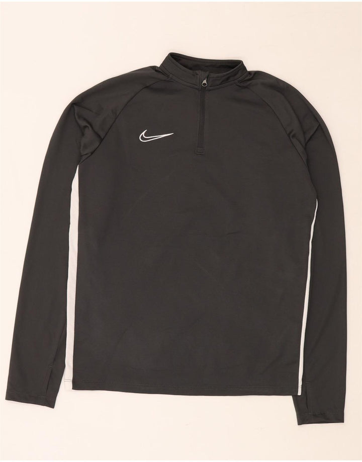 NIKE Chándal Dri Fit con cremallera y cuello para niños 13-14 años XL Gris