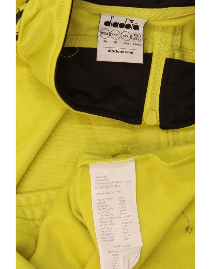 DIADORA Chaqueta superior de chándal con gráfico para hombre 3XL Poliéster color block amarillo