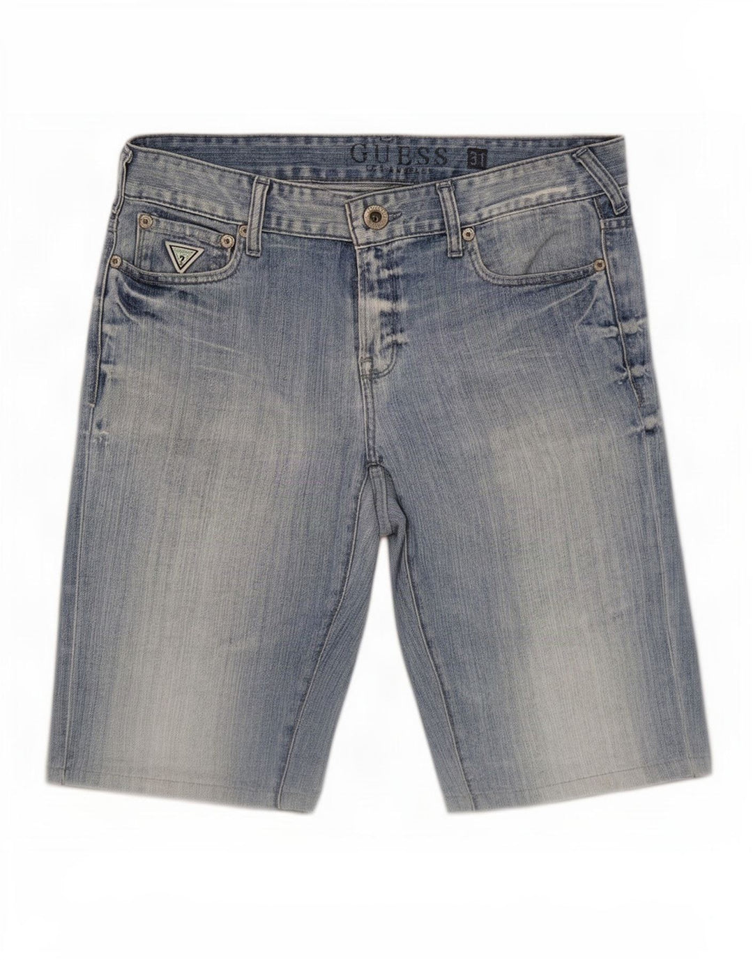 Guess Hombre Pantalones Cortos De Mezclilla Slim Medium W31 Algodón Azul