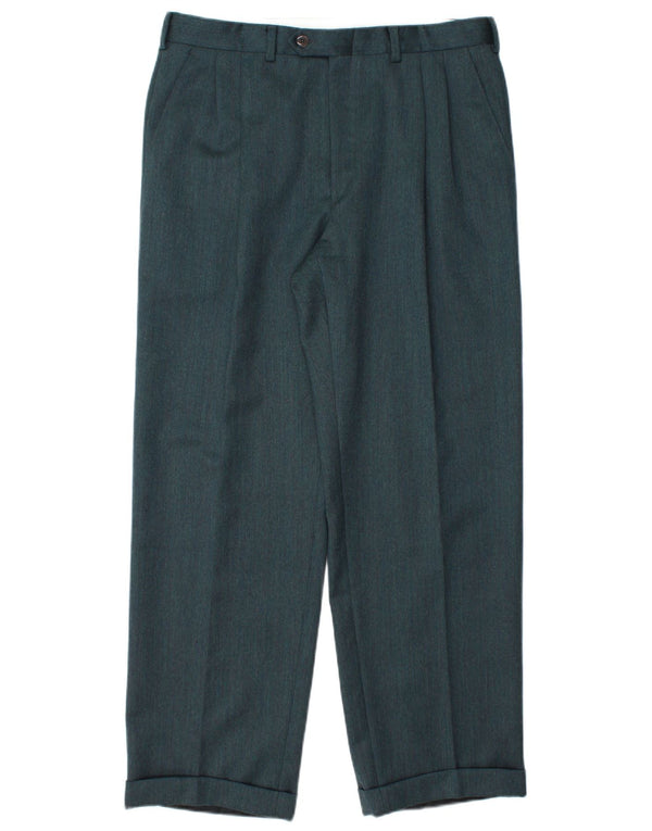 ANGELICO Traje de 2 piezas con doble botonadura para hombre IT 50 Large W34 L30 Verde