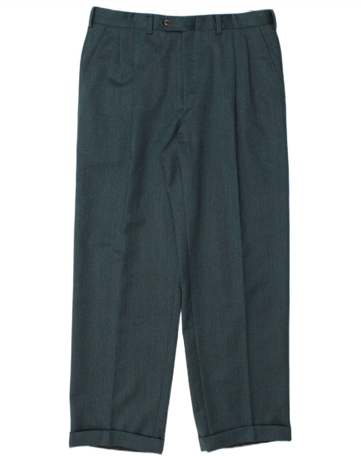 ANGELICO Traje de 2 piezas con doble botonadura para hombre IT 50 Large W34 L30 Verde