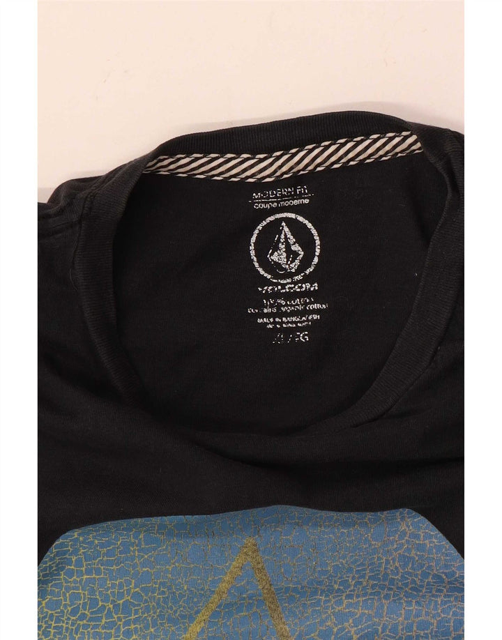 Volcom Camiseta con gráfico de ajuste moderno para hombre XL Negro