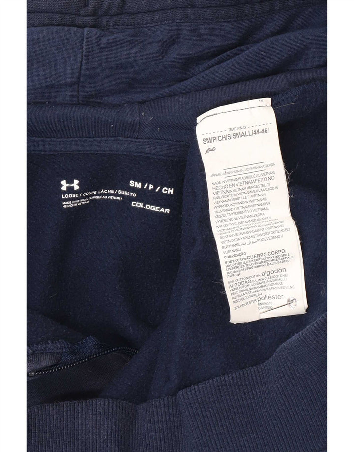 Under Armour Suéter con capucha y cremallera de ajuste regular para hombre Algodón azul marino mediano