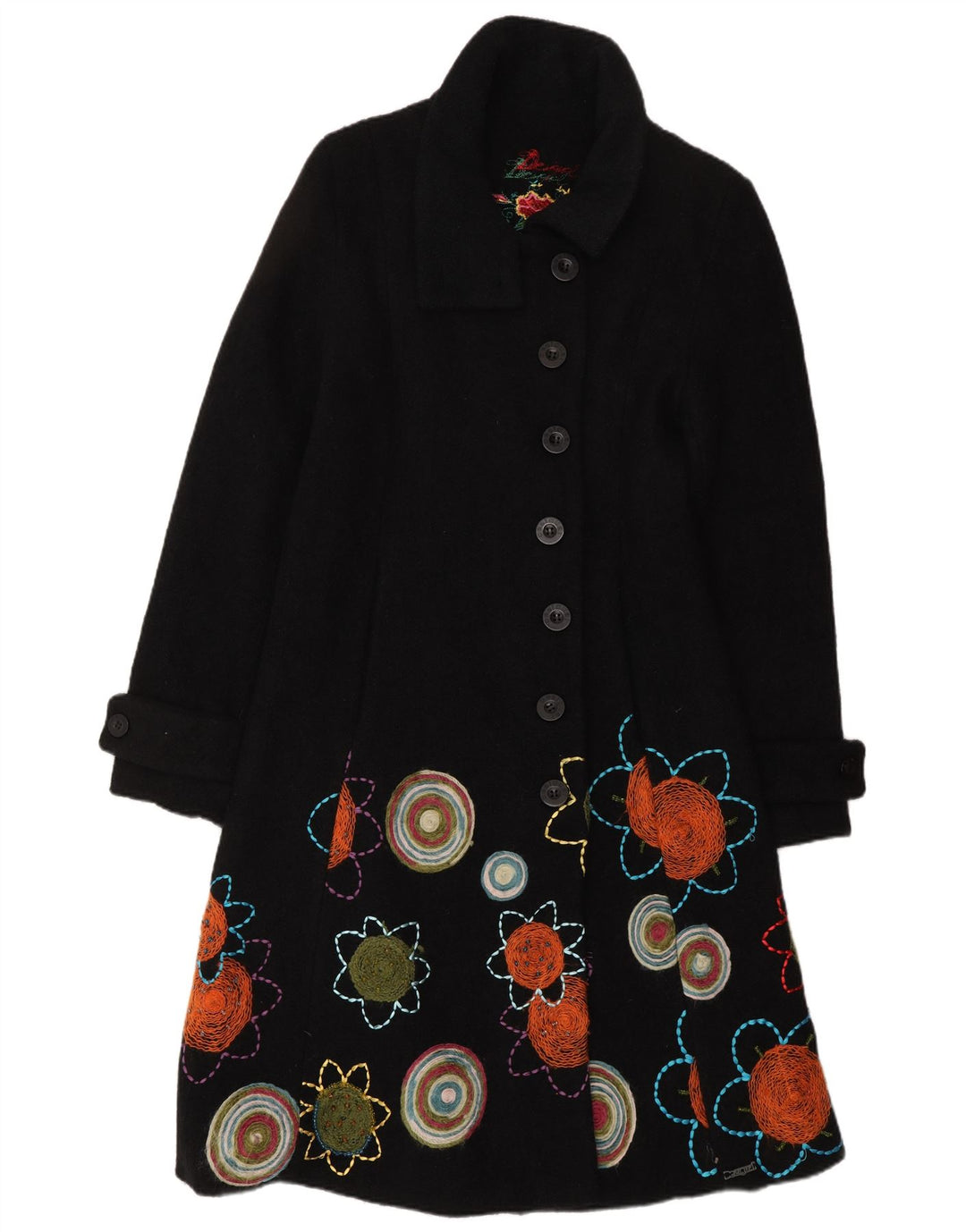 Desigual Abrigo gráfico para mujer Reino Unido 10 Pequeño Negro Floral