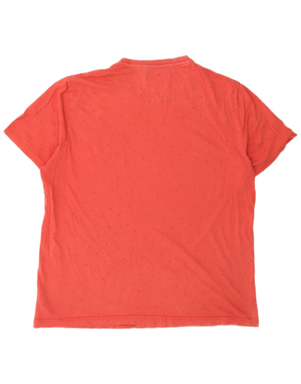 Penguin Camiseta Hombre Top XL Algodón Manchado Rojo
