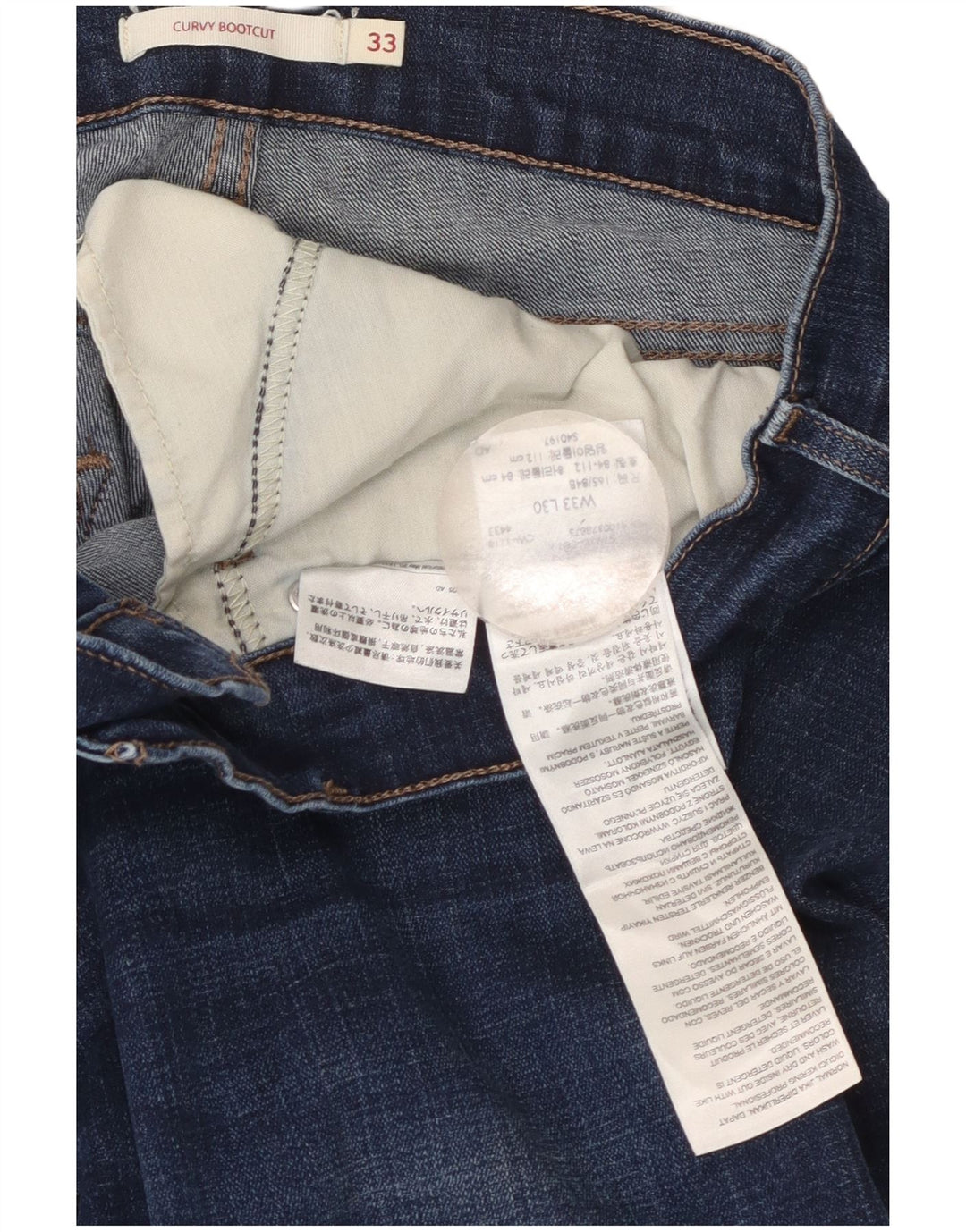 Vaqueros Levi's Curvy Bootcut para mujer W33 L30 Algodón azul