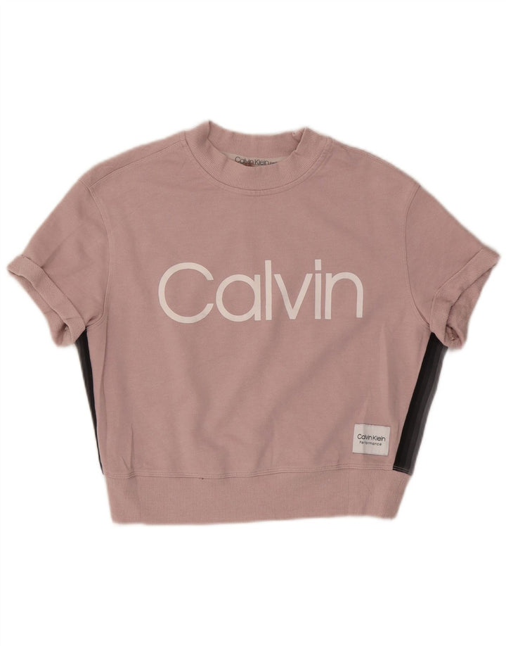 CALVIN KLEIN Chándal completo con gráfico extragrande para mujer UK 10 Small Pink