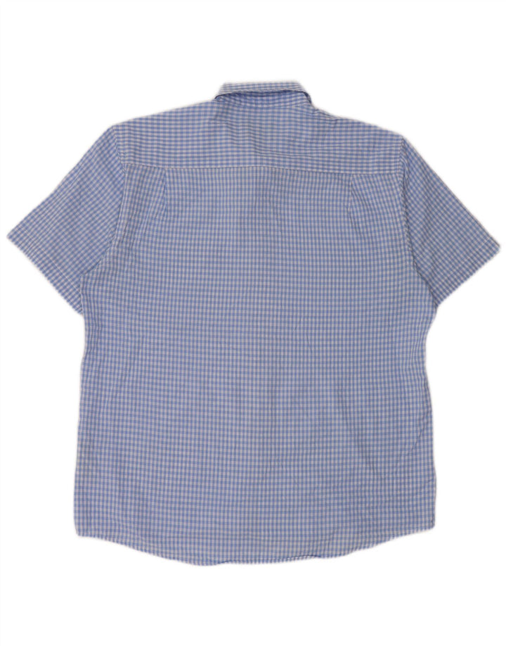 PIERRE CARDIN Camisa Hombre Manga Corta Regular Fit XL Azul Vichy