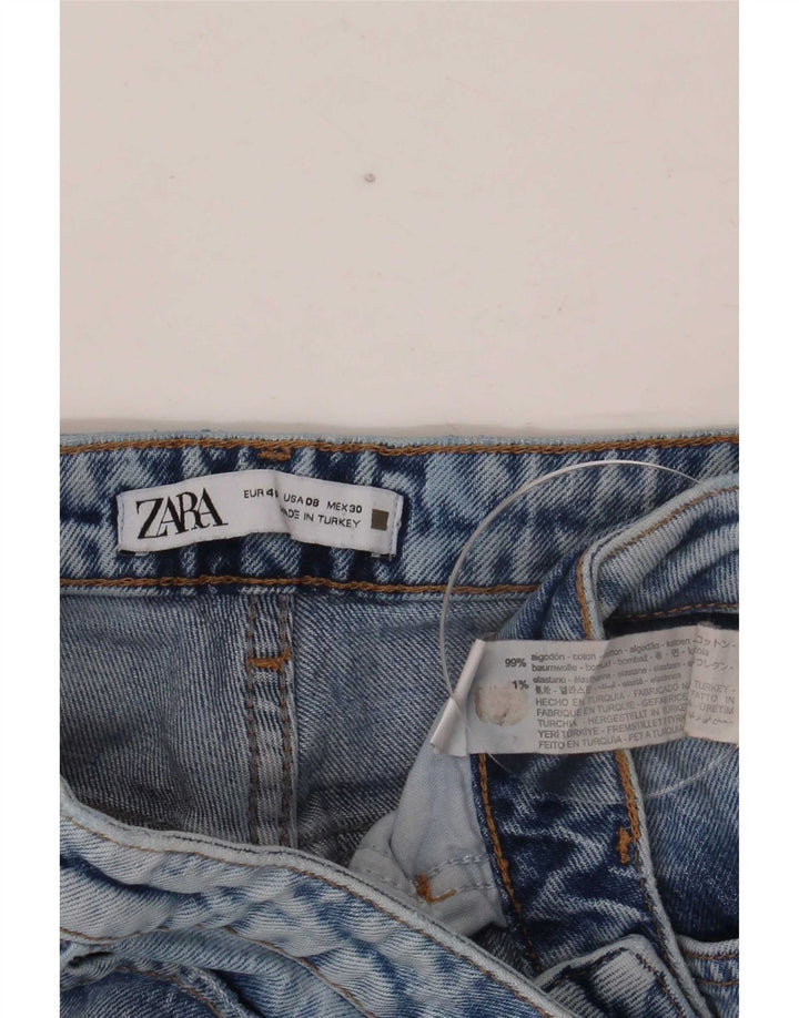 Zara Jeans Acampanados Desgastados para Mujer EU 40 Medium W30 L27 Algodón Azul