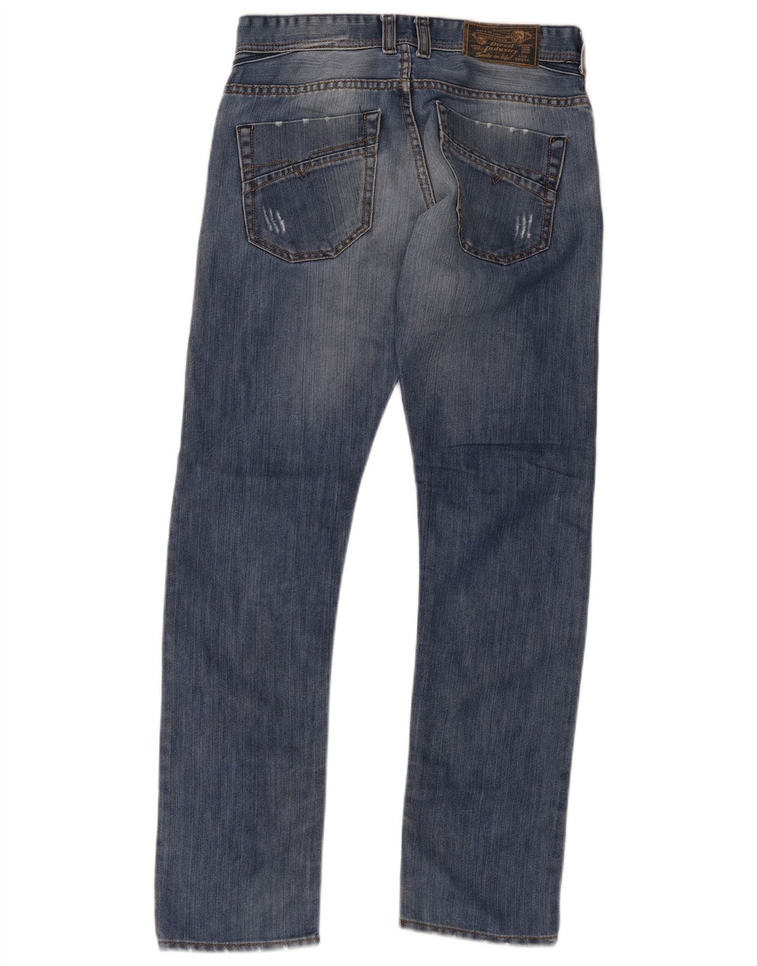 Diesel Hombre Vaqueros Slim Desgastados W31 L31 Algodón Azul
