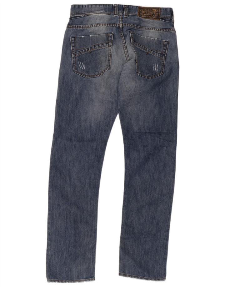 Diesel Hombre Vaqueros Slim Desgastados W31 L31 Algodón Azul