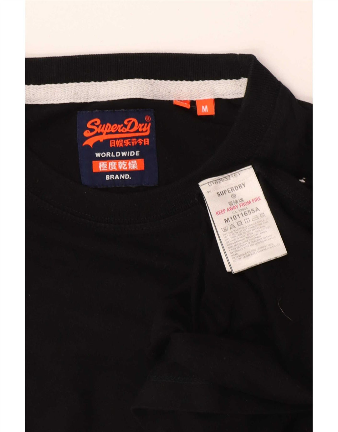 Superdry Camiseta para hombre Top Medium Black Cotton