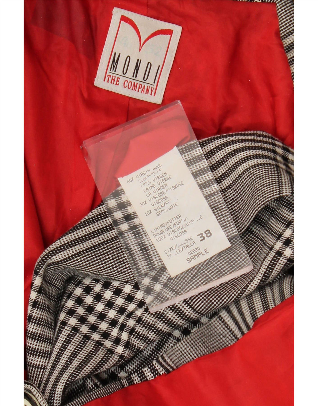 Mondi Chaqueta tipo blazer con doble botonadura para mujer EU 38 Pata de gallo gris medio