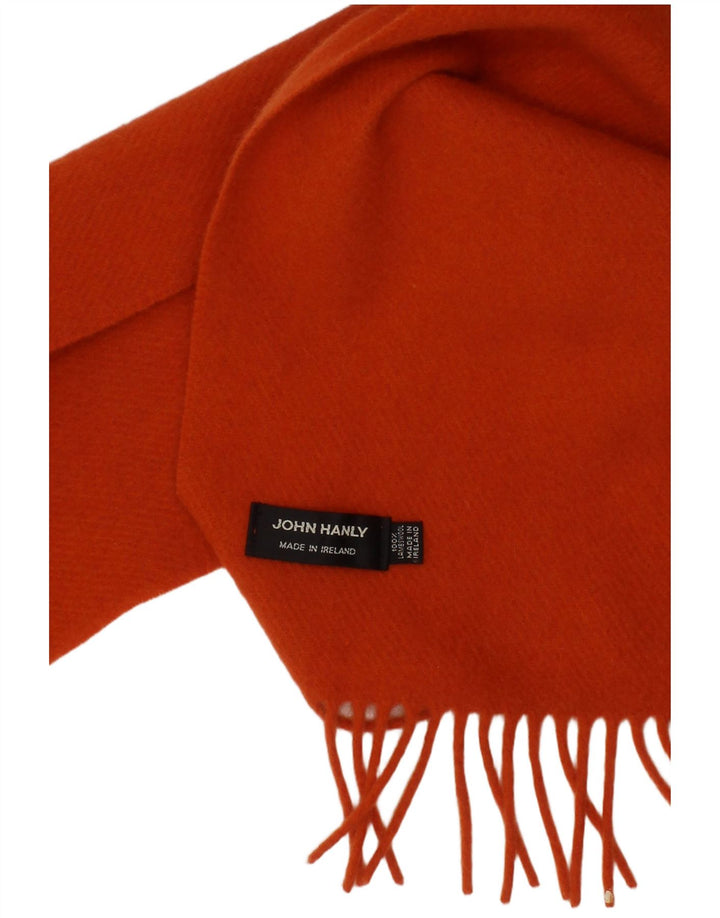 John Hanly Bufanda rectangular para hombre, talla única, lana de cordero naranja
