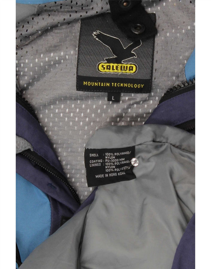 SALEWA Chaqueta de esquí para hombre UK 40 Large Azul marino Colorblock Poliamida