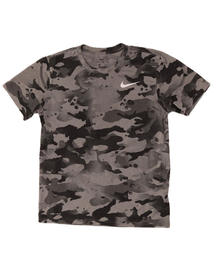 Camiseta Nike Dri Fit para hombre Top poliéster de camuflaje gris medio