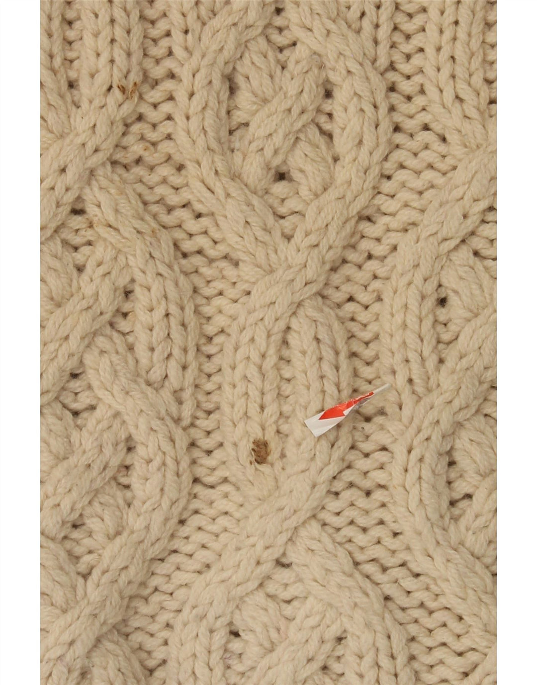 Timberland Hombre Botón Cuello Jersey Suéter Grande De Lana Blanca