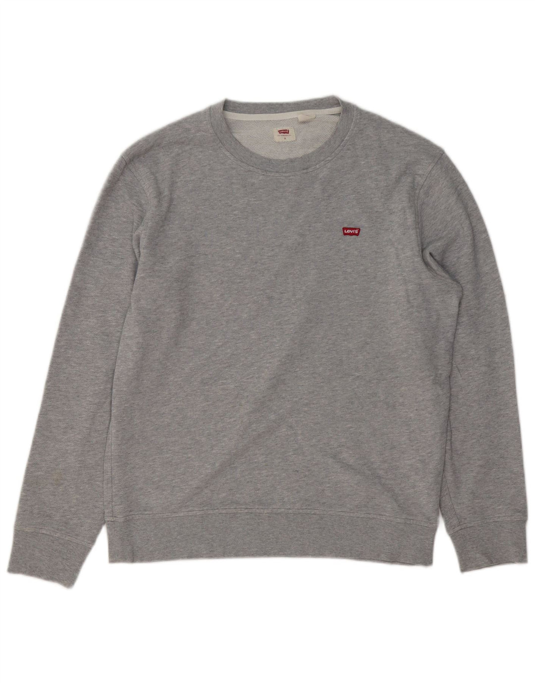 LEVI'S Hombre Loose Fit Sudadera Jumper Small Gris Algodón
