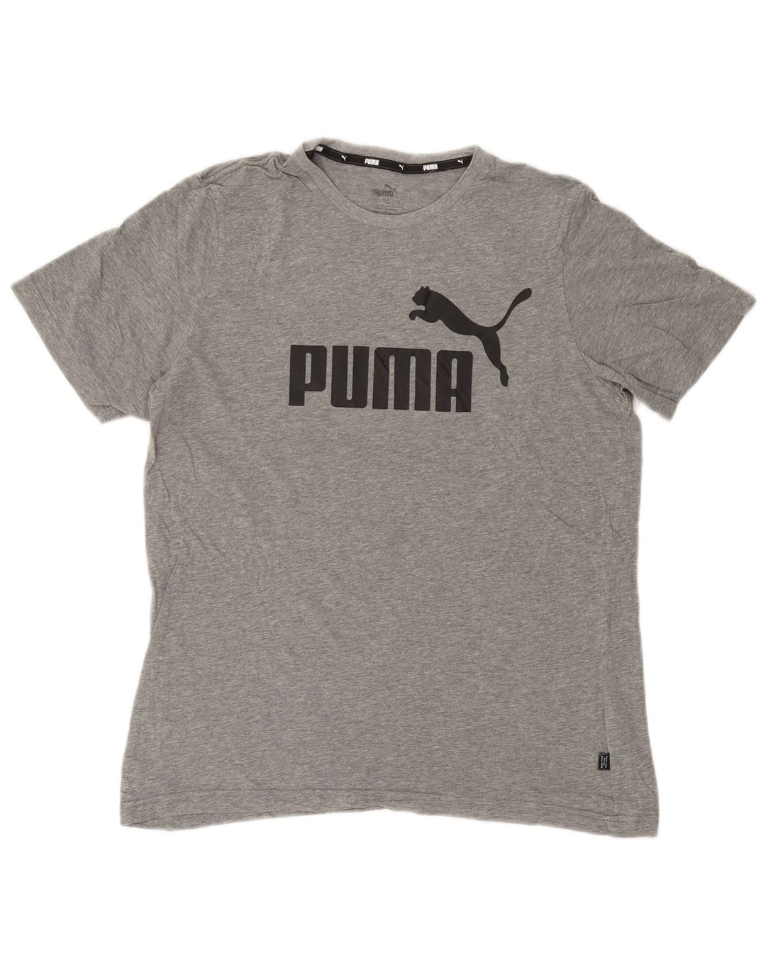 Puma Camiseta gráfica para hombre Top de algodón gris medio