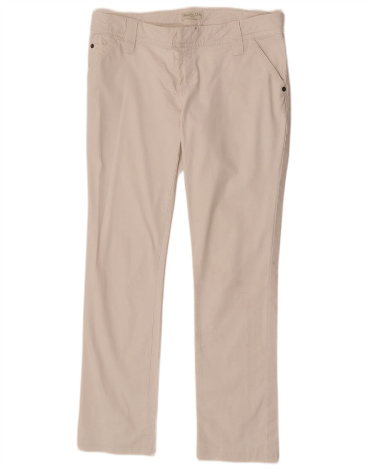 Massimo Dutti Pantalón Chino Slim Mujer W32 L29 Blanco