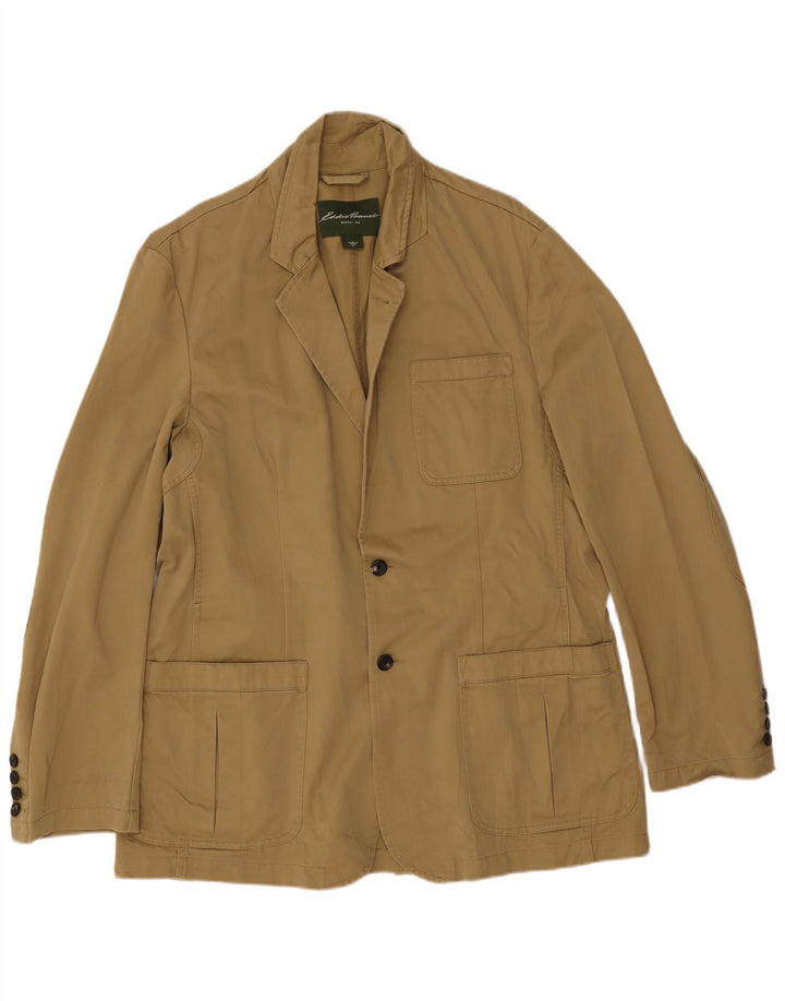 Eddie Bauer Chaqueta tipo blazer de 2 botones para hombre UK 42 XL Algodón caqui