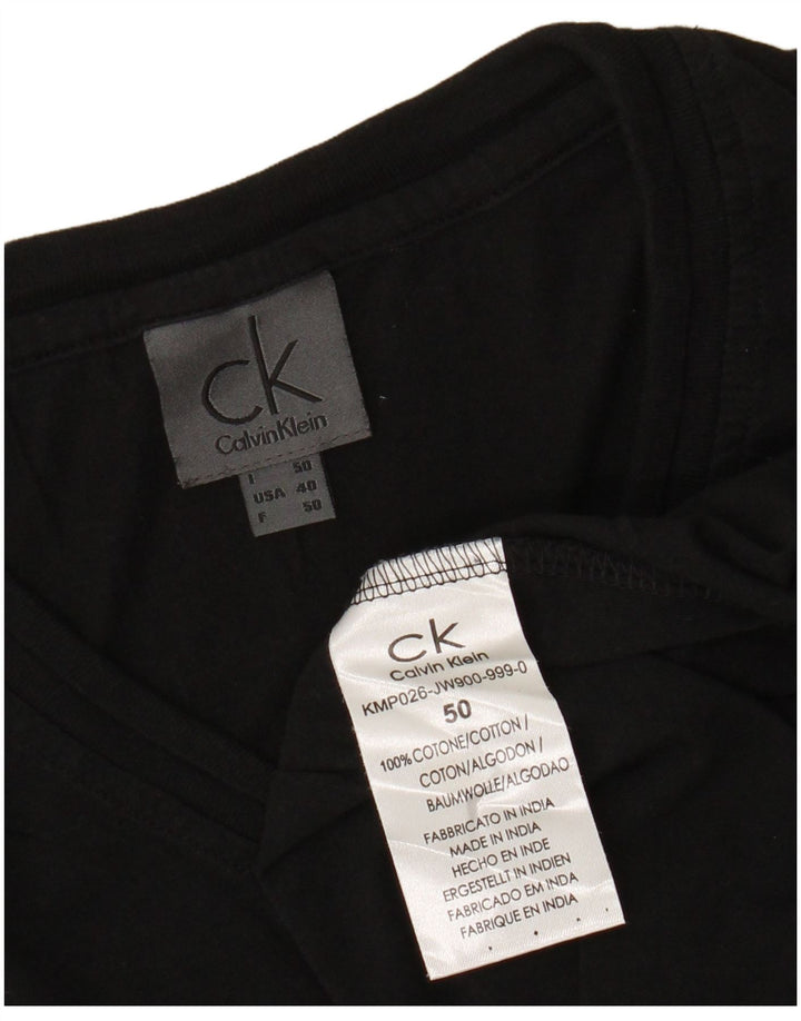 CALVIN KLEIN Camiseta gráfica para hombre Top IT 50 Medium Black Cotton