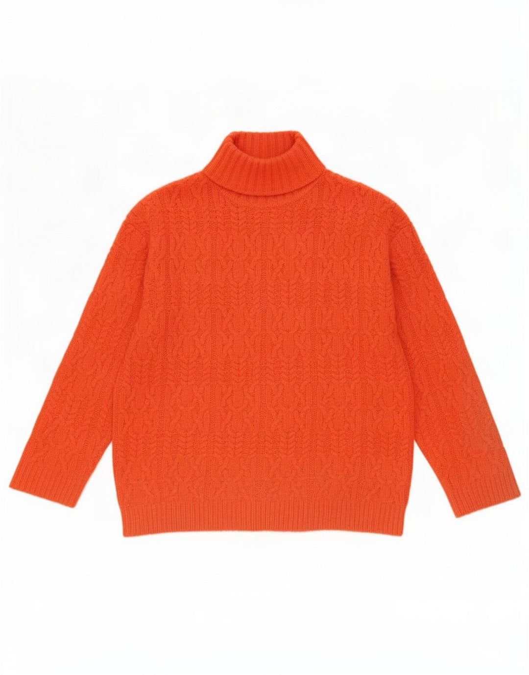 Marks & Spencer Jersey con Cuello Alto para Mujer UK 10 Small Naranja