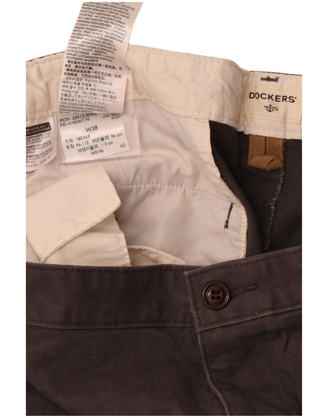 DOCKERS Pantalones cortos cargo para hombre W38 XL Algodón gris