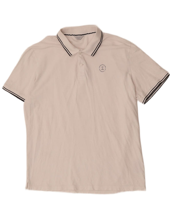 Jack & Jones Polo de manga corta para hombre Core Regular Fit 2XL Algodón blanco
