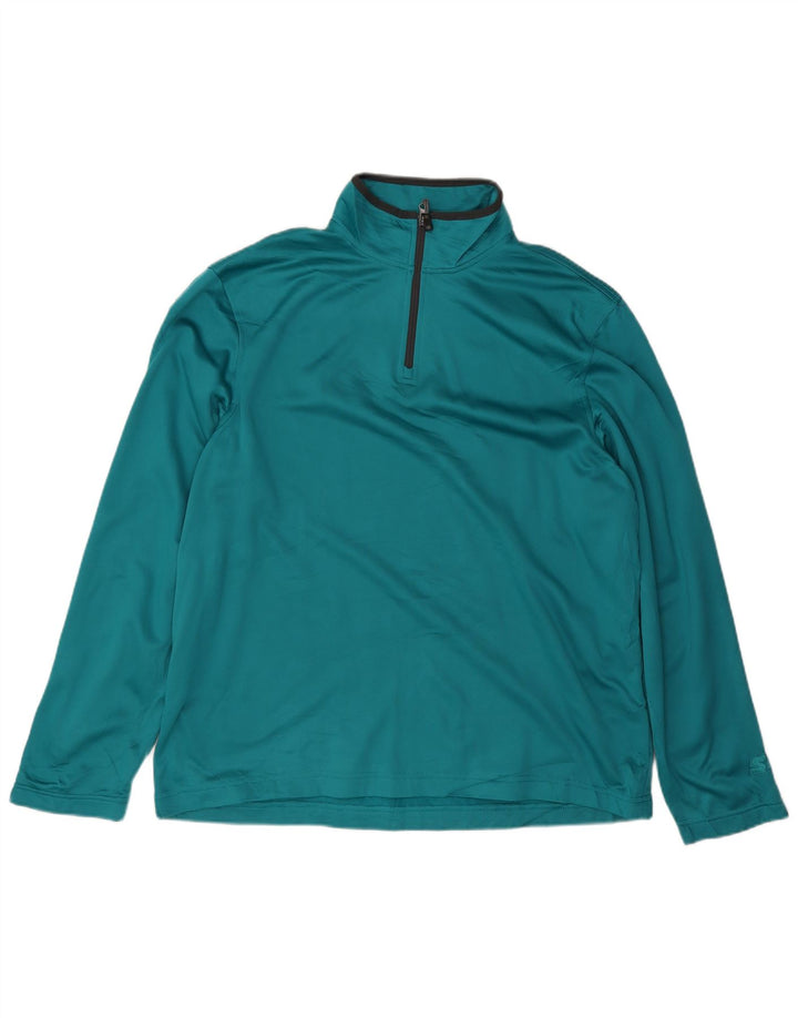 STARTER Jersey de chándal con cuello y cremallera para hombre UK 42/44 Large Azul Poliéster